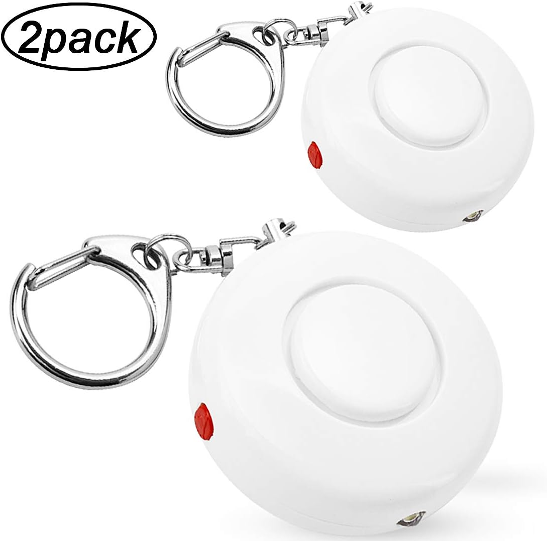 ANRUI 120 dB SOS Emergency Personal Alarm Keychain with LED Flashlight Portable Key Chain Safety Alarm for Elderly/Women/Kids 2pcs/Pack
