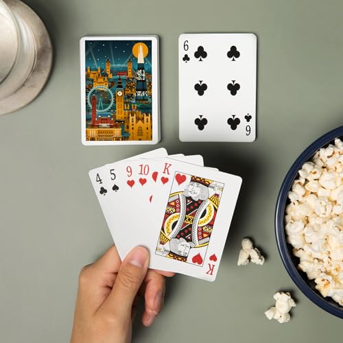Lantern Press Naipes Poker London Retro Skyline 52 Pz miniatura 2