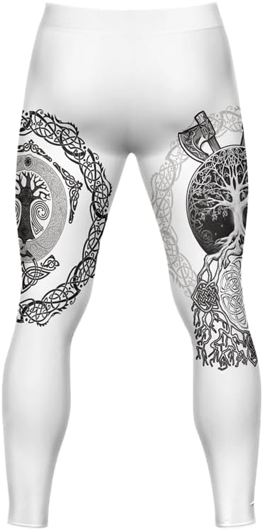 Viking Men's Compression Spats BJJ Men Tights for Working Out Training MMA Jiu Jitsu Grappling