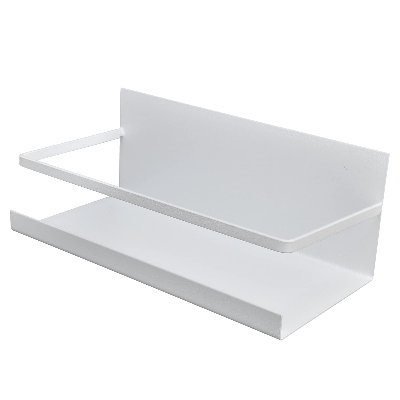 Estantes magnéticos para refrigerador, sin taladro, para ducha y cocina, soporta 2,5 kg, ideal para botellas de especias y almacenamiento de baño, color blanco