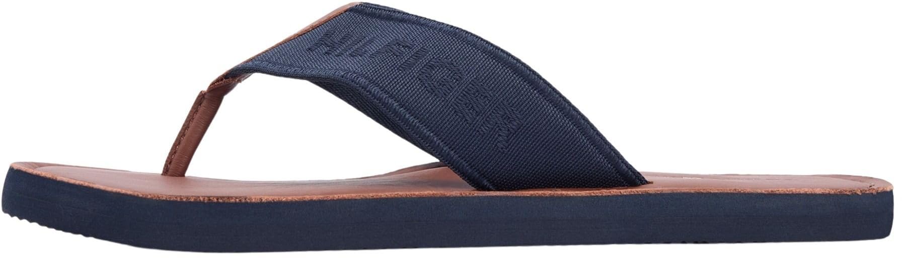 Tommy Hilfiger Herren Hilfiger Leather Beach Sandal Fm0fm05808 Zehentrenner
