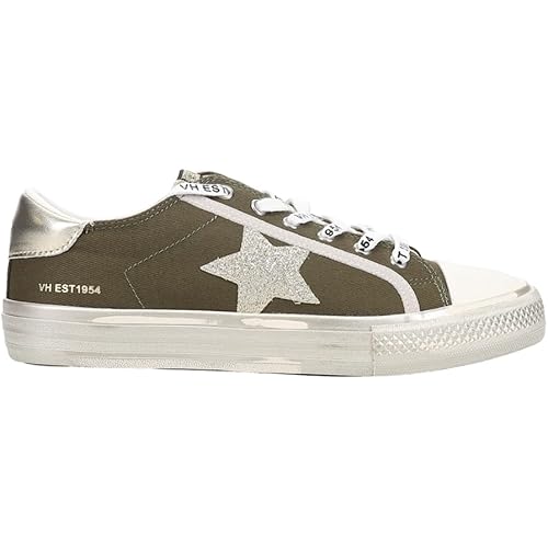 VINTAGE HAVANA Womens Alive Metallic Glitter Slip On Sneakers Shoes Casual - Gold