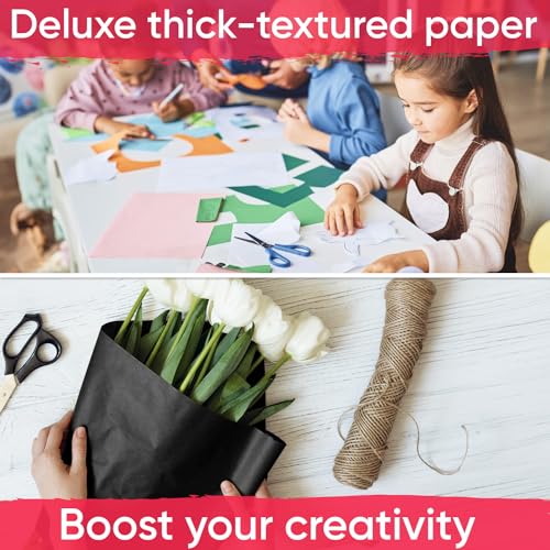 Image of Black 18 inch x 1200 inch (100 ft) Kraft Paper, 45 lbs Thickness, USA-Made Recyclable, 16 Rolls