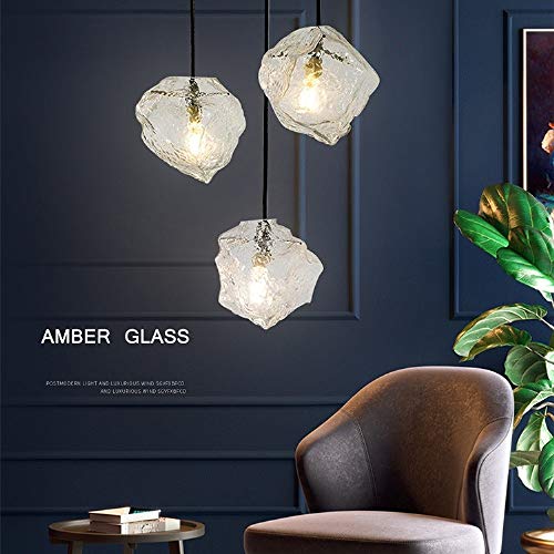 Lustre cuisine îlot verre concave éclairage ciblé E27 - 3