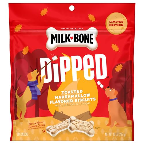 Image of Milk-Bone Dipped Toasted Marshmallow Flavored Dog Biscuits with Other Natural Flavors, 10 Oz. Bag