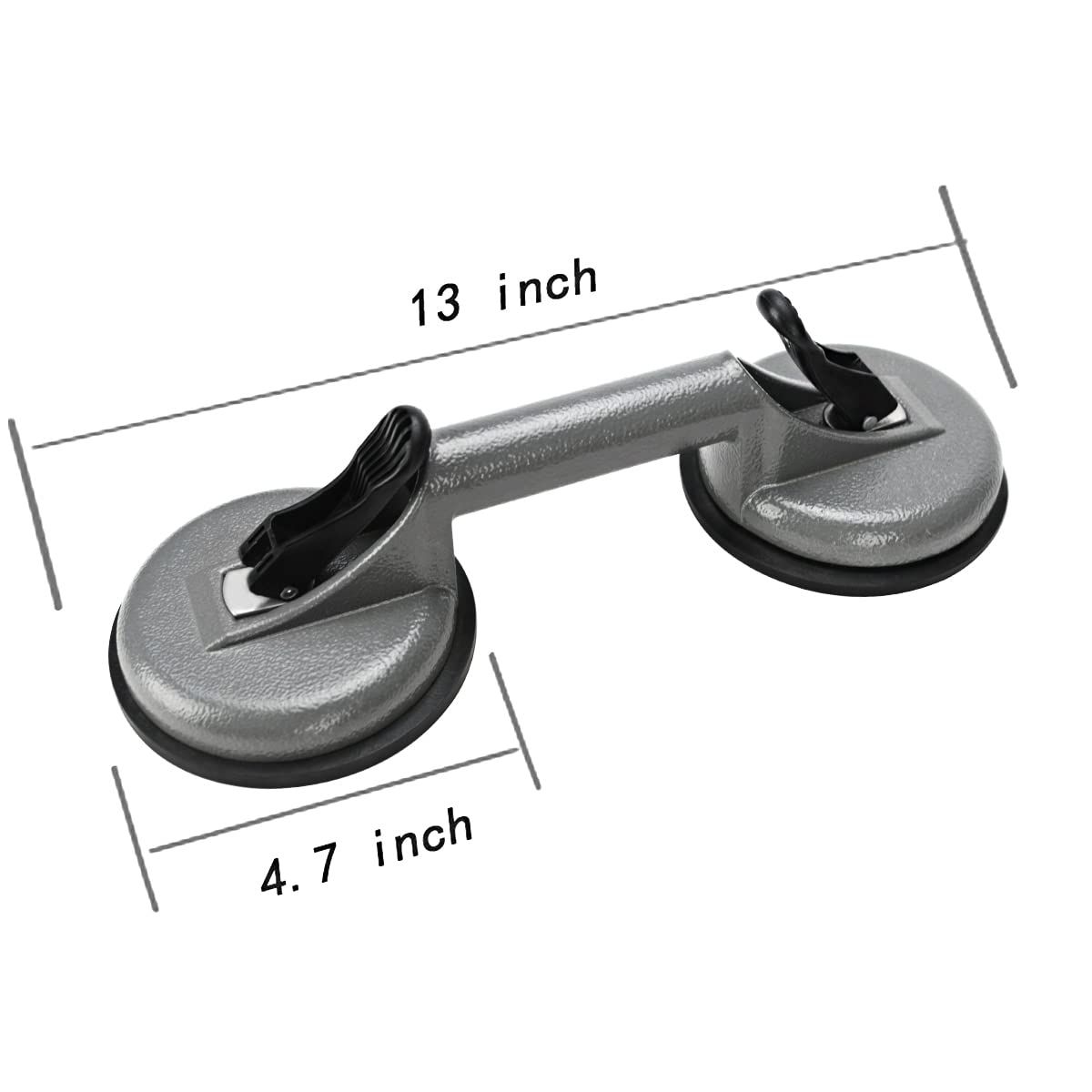 Glass Lifting Suction Cups Heavy Duty Vacuum Aluminum Alloy Handle Holder to Lift Large Glass/Floor Gap Fixer/Tile Lifter/Moving Window,Mirror/Windshield Removal & Install Tool