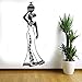 Stickers muraux fille africaine Culture africaine danse Style Stickers muraux pichet Vase vinyle fond autocollant Mural A1 42X121 CM