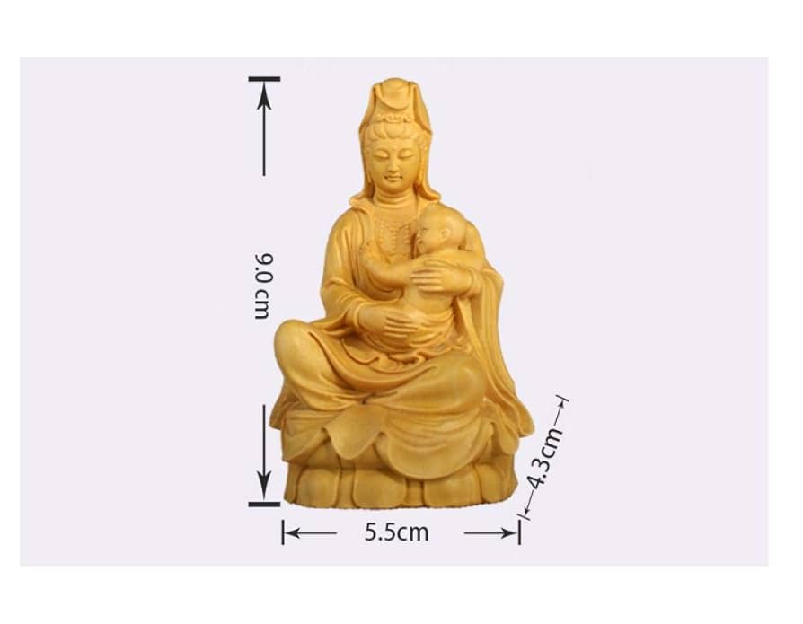 Amazon.co.jp: 彫刻 木仏抱きしめる赤ちゃん関陰像仏彫刻工芸