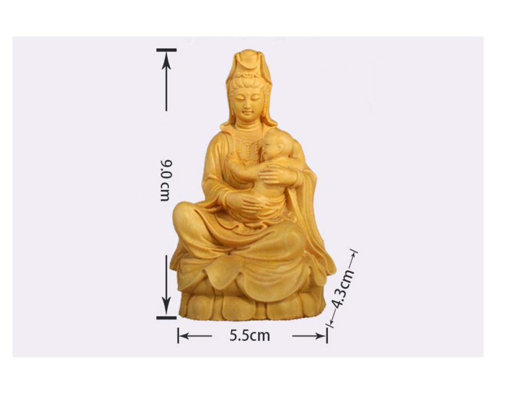 Amazon.co.jp: 彫刻 木仏抱きしめる赤ちゃん関陰像仏彫刻工芸