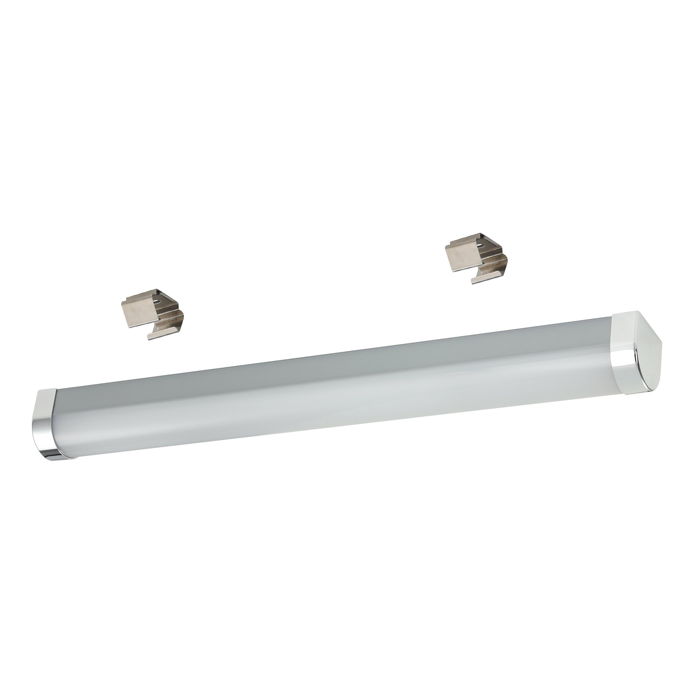 Eglo LED lámpara de espejo Tragacete 1, iluminación de baño de metal en plata, blanco e cromo, antihumedad, blanco neutro, IP 44, L 45 cm