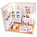 Ogrmar Wooden Dollhouse Miniatures DIY House Kit with Cover and Led Light-Tour Into Picture