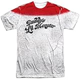 Daddy's Lil Monster - Suicide Squad Front Print Sports Fabric T-Shirt, Small White