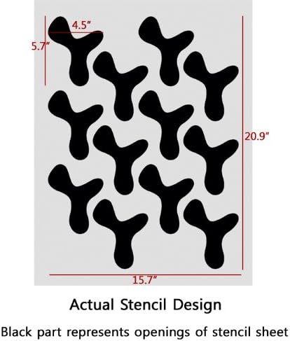 Allover Stencil Pattern Blackhole Reusable Stencil for Walls just Like Wallpaper