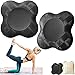 Almohadilla Rodillera Yoga，2Pedazo Colchonetas de Yoga Manos Codos Esterilla Yoga Antideslizante Cojín PU Rodillera Yoga Para Mujer Protectora Pilates el Tobillo Ejercicios Estiramiento Mat (Negro)