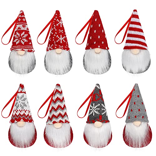 Nuobesty Christmas Gnomes Dolls Xmas Plush Gnomes Elf Hanging Ornaments For Christmas New Year Festival Holiday Christmas Tree Home Office Hanging Decor 8Pcs #TOP12