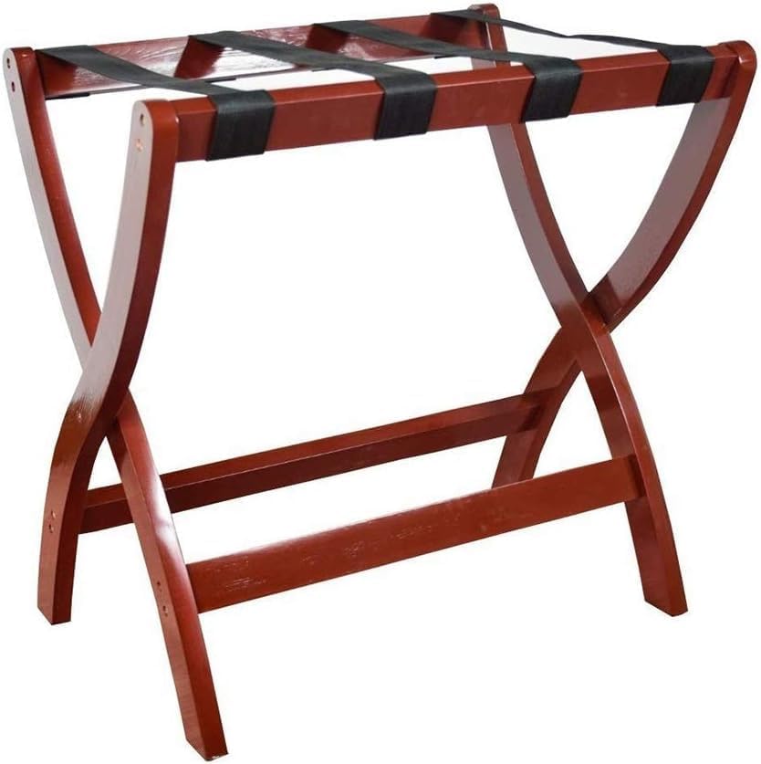 Luggage Rack, Folding Luggage Rack Folding Luggage Rack Hotel Bedroom Suitcase Support Travel Bag Holder Wood Luggage Storage Racks L60×W40×H60Cm,One Color