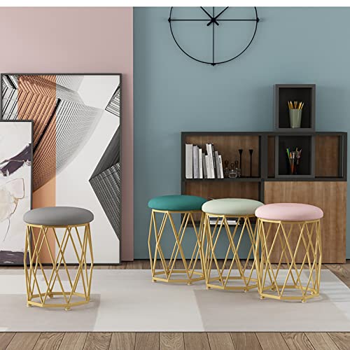 Taburete de terciopelo para tocador ideal como asiento de mesa auxiliar en salón 8