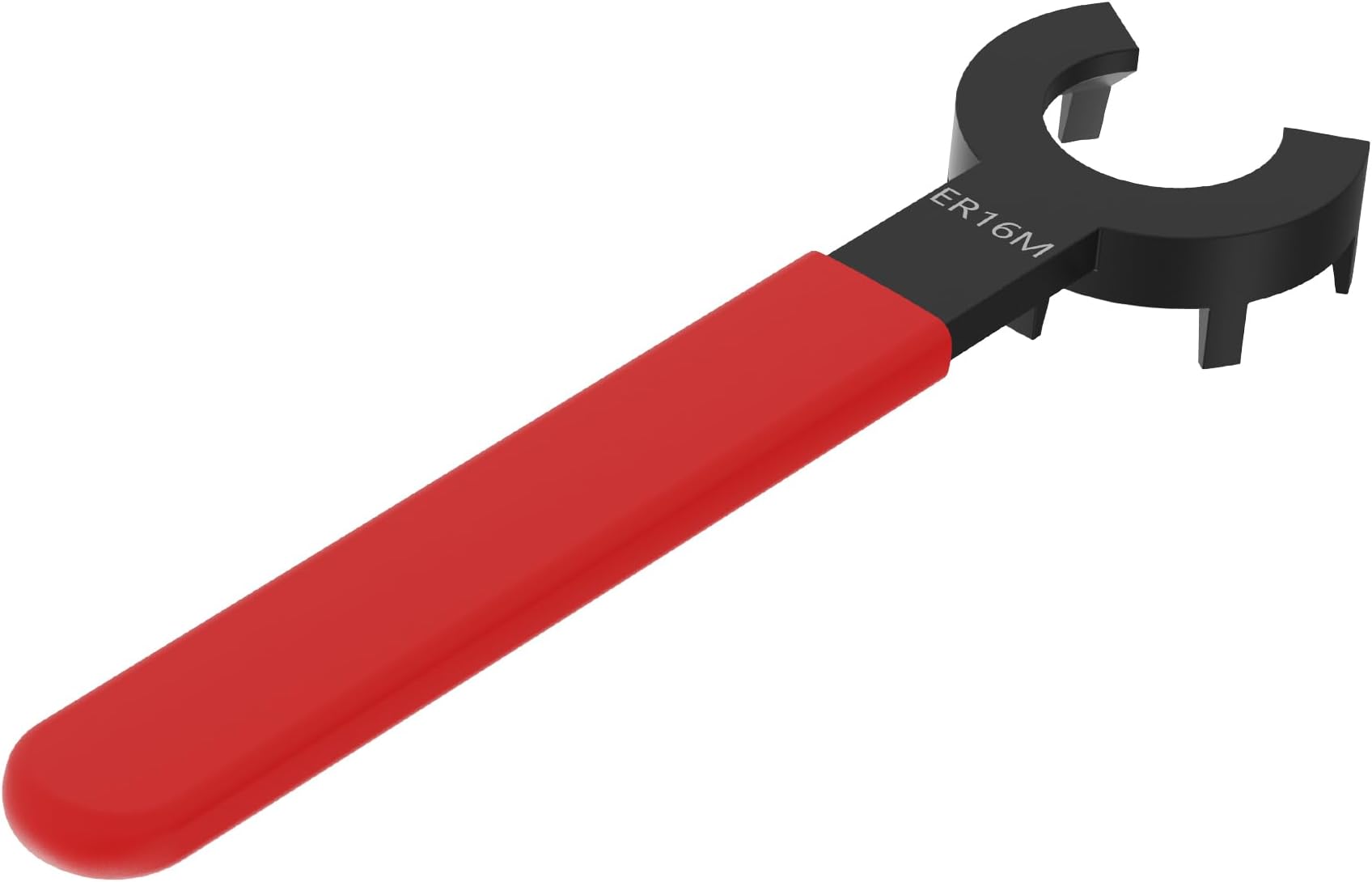 M Type Spanner,ER16 Wrench for ER16 Collet Chuck Clamping Nut with Red Non-slip Handle,cnc er wrench