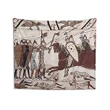 GENERIC Bayeux Style Indoor Tapestry - Norman Knights Charge Anglo-Saxon Warriors - The Battle of Hastings - Medieval Wall Decor