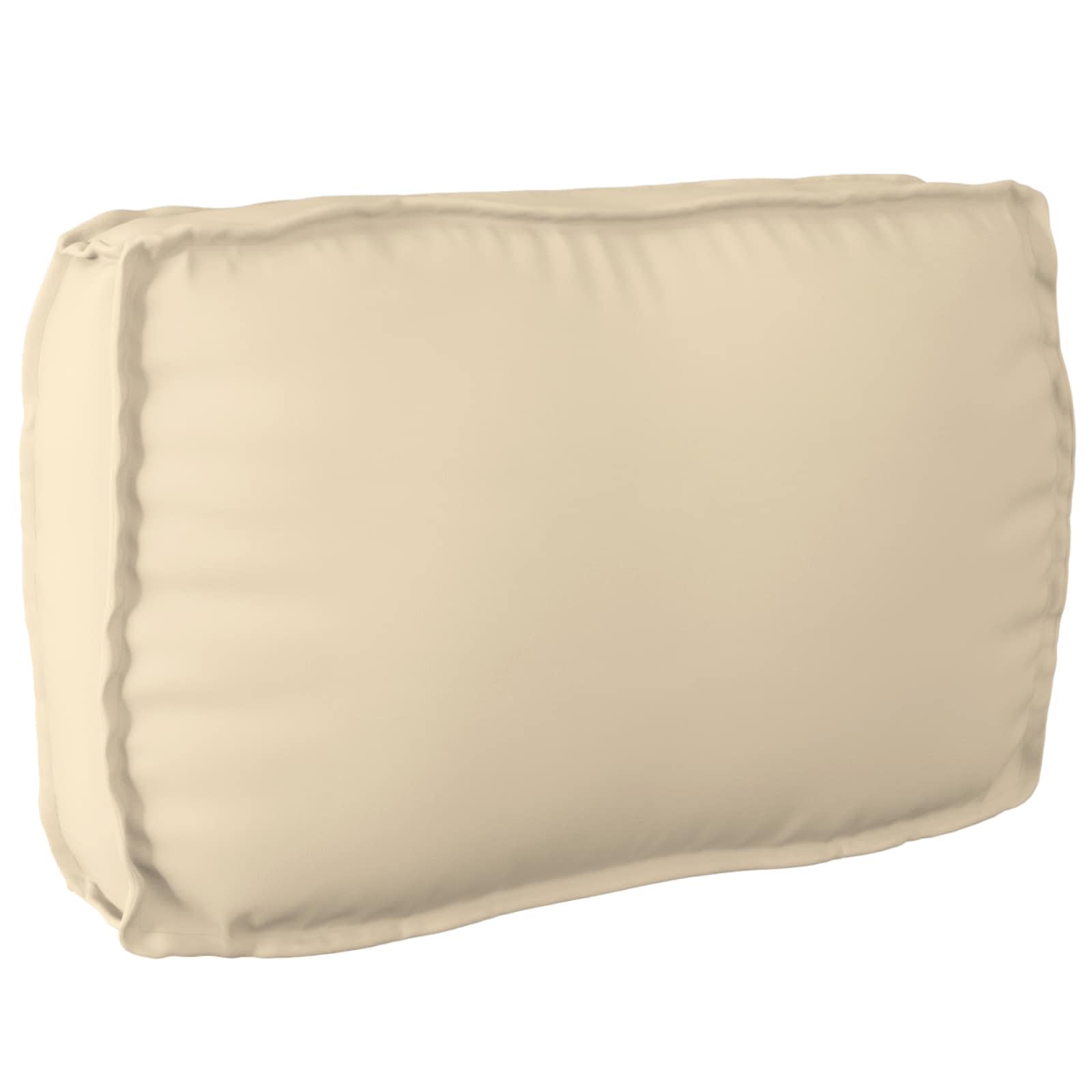 Kissen Beige 70 x 40 x 12 cm Oxford-Stoff Gartenkissen für Outdoor und Indoor Rechteckiges Dekokissen Sofakissen Loungekissen Sitzkissen Rückenkissen für Gartenmöbel