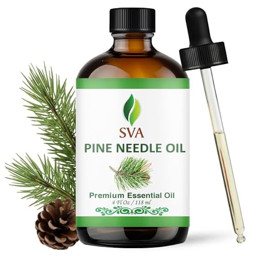 SVA ORGANICS Pine Needle Essential Oil Large Size 4 OZ (118 ML) Therapeutic Grade, 100% Pure Premium Grade Oil for Skin and Hair Care