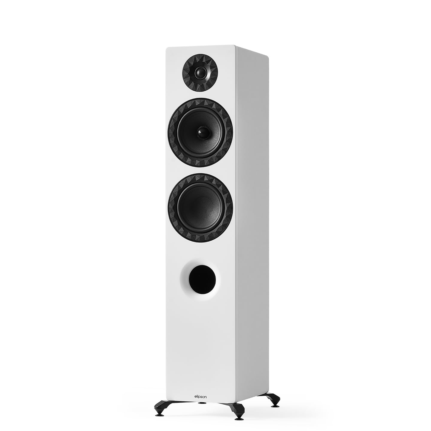 Elipson Prestige Facet II 14F - Enceinte Colonne 2½ Voies Bass-Reflex, HiFi & Home-Cinéma - 92 DB, 38 Hz-25 kHz, 150 W RMS, Finition Blanc - Paire