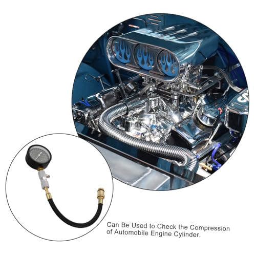 Kit de test de compression de cylindre automobile avec testeur et manomètre de pression - 5