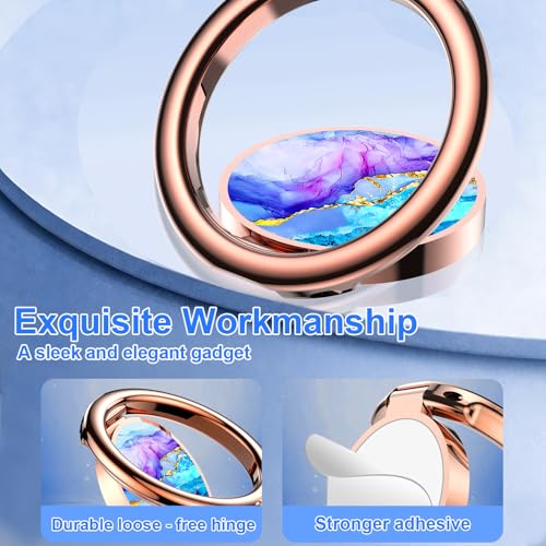 Image of Magnetic Phone Ring Holder for MagSafe Grip,[Super Magnet],Stylish 360 Rotation Cell Phone Grip Stand Finger Ring Kickstand for iPhone 17 16 15 14 Pro Max,iPad and Smartphones,Blue