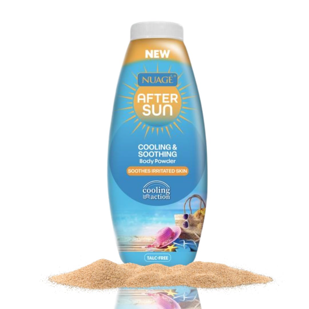 Nuage After Sun Cooling & Soothing Body Powder 226g - Cooling Powder Suitable for Heat Rash, Prickly Heat - Provides Instant Relief | Talc Free Powder by Great British Home