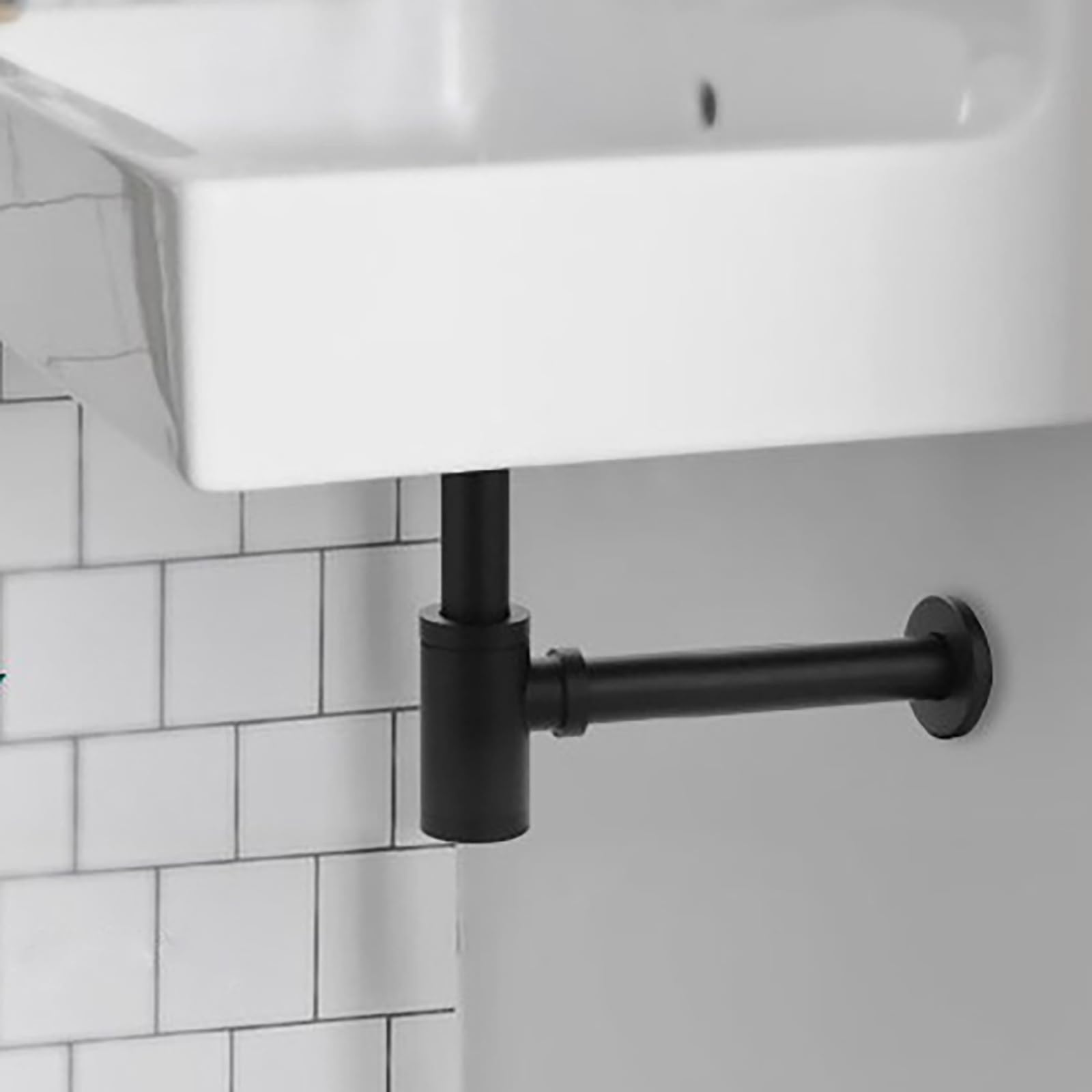 Sifon Lavabo con Válvula Click Clack Lavabo y Rebosadero Fregadero Kit de Desagüe,Anti-Odores Regulable en Altura Desague Lavabo para Baño y Aseo