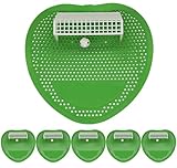 5 Pack Urinal Screen Deodorizer, Urinal Cakes Soccer Shoot, Urinal Screen Mat Lemon Fragrance, 18.5 x 19.5 cm (5PCS)