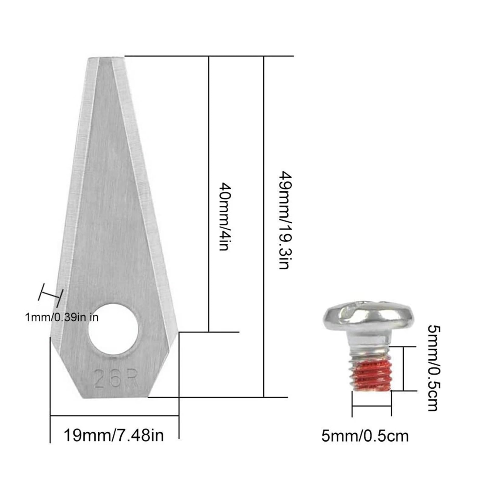 Lame De Tondeuse À Gazon, Lame De Coupe d'herbe Antirouille Compatible avec Bosch Compatible avec Indego 800 1000 1200(36PCS)