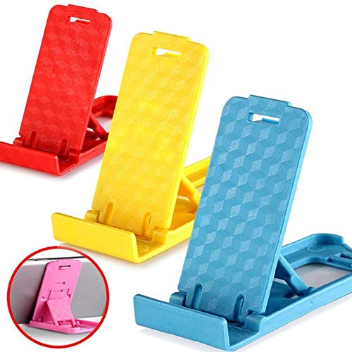 Sxrc Cell Phone Stand,Portable Foldable Desktop Cell Phone Holder,Plastic Cell Phone Stand For Desk, Foldable Colorful Cell Phone Holder,Travel Mobile Phone Holder Random Color 1Pcs #TOP3