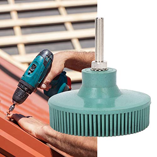 Image of 3 Inch Abrasive Bristled Disc, Rubber Abrasive Brush, Coating Removal Disc for Metal Polishin, Polishin(Green)