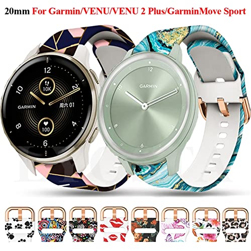 Bracelet silicone 20mm Garmin Move Sport finition haute qualité - 2