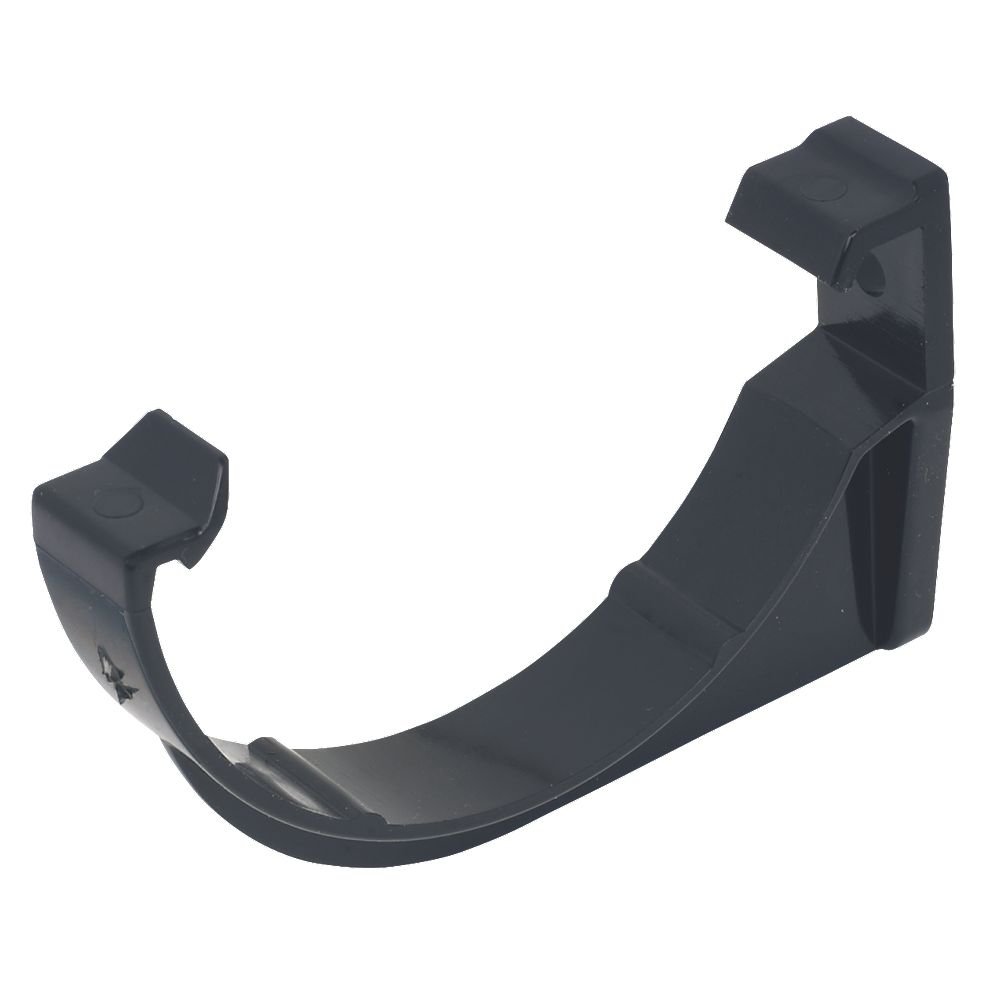 Floplast 76mm Black (Fascia Bracket) Miniflo Guttering for shed, Porch, Conservatory, Out Building, etc Full Range NOT for Standard House guttering