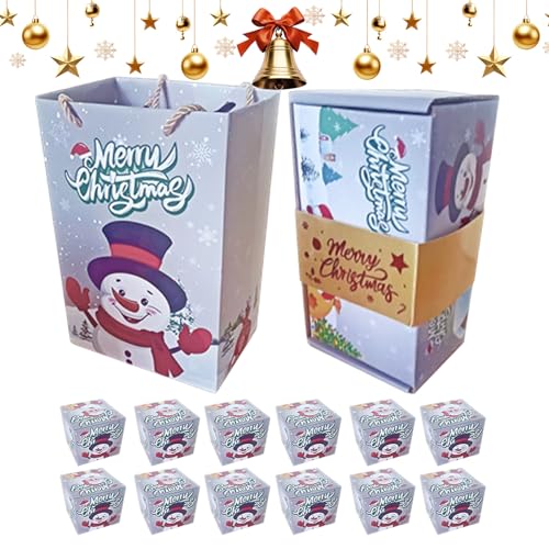 クリスマスバウンスボックス | メリークリスマス 飛び出す 折りたたみ お金入れ - ホリデー 家庭 子供 お祝い チョコレート ジュエリー ウェディング お菓子 ケーキ ワイン クッキー 用 収納バッグ