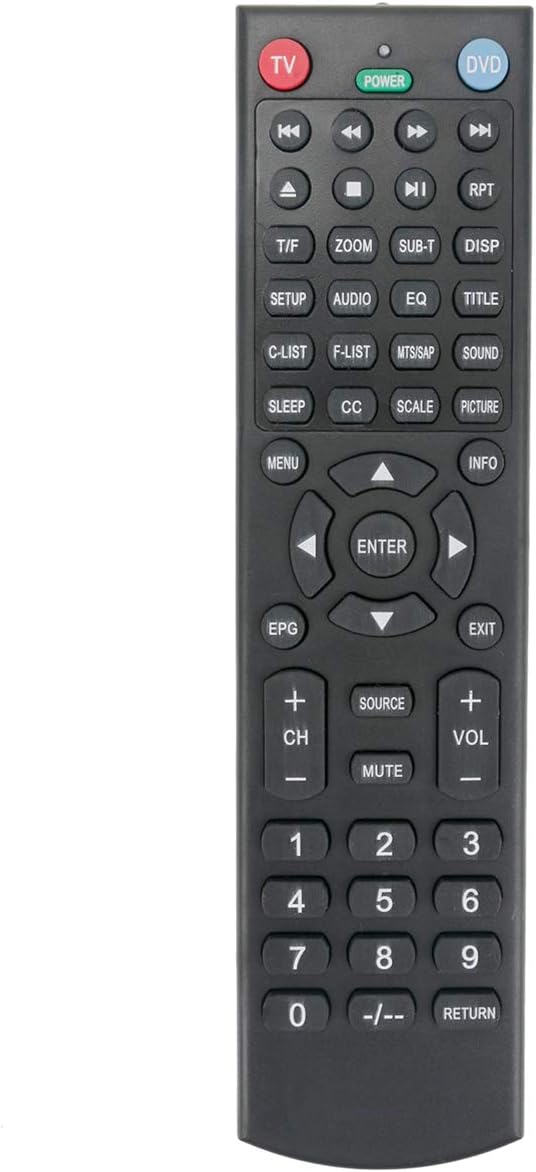 New TV DVD Combo Replace Remote Control fit for Jensen JTV19DC JE2815 JE4015 JE5015 JE3215 JTV2815DC JE3214 JE1914 JE2414 JE2814 JE3914 JE4614 JE5014 JE1914DVDC JE1913AC2 JE3213AC JE2613AC JE2612LED