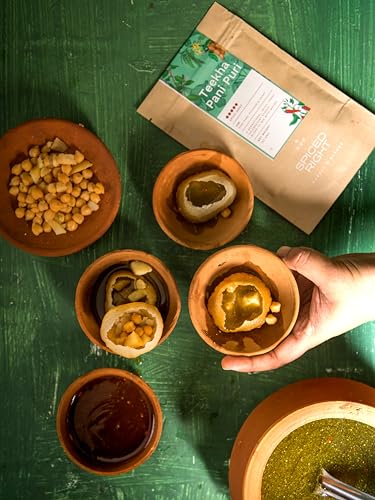 Image of Spiced Right Teekha Pani Puri Masala | Pack of 4 | 200g |Elevate Your Golgappa Experience with Authentic Instant Mix of Natural Indian Spices.