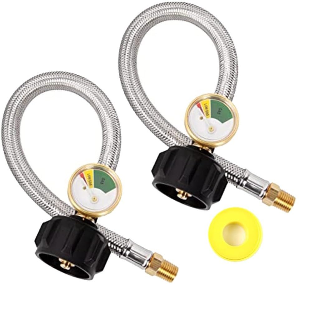 Adapter do węża gazowego do kampera, stal nierdzewna, 2 sztuki