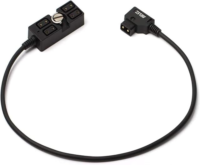 ZITAY D-tap Male to 4 Port Splitter D-tap Female Splitter Power Cable P-tap D-Tap Hub Adapter Cable V-Mount Battery Power for ARRI RED Cameras TILTA IDX