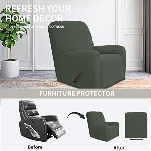 image for Easy-Going Recliner Stretch Sofa Slipcover Sofa Cover 4-Pieces Furnitu