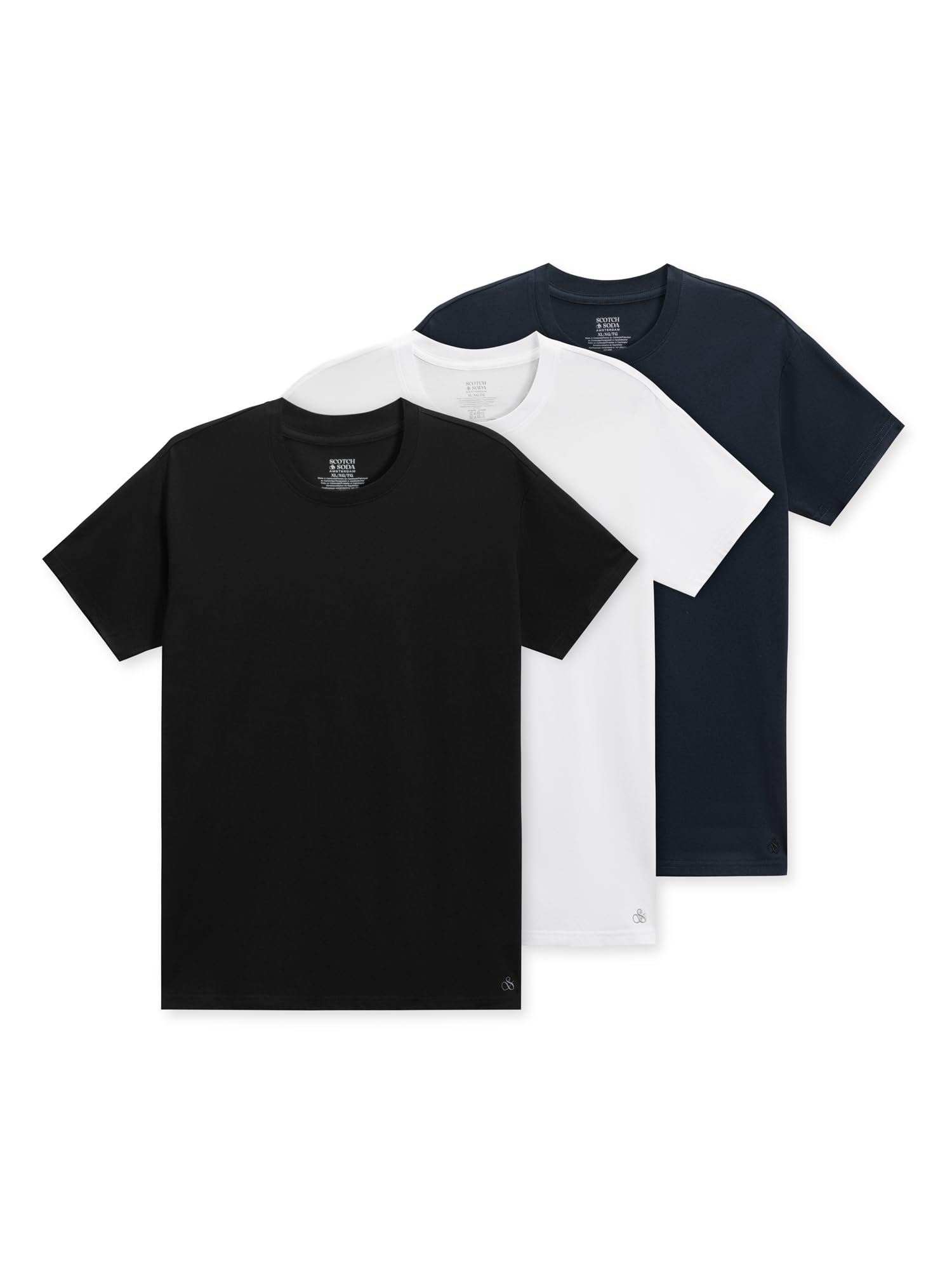 Scotch & Soda Herren Herren Rundhals T-Shirts - 3er Pack T-Shirt