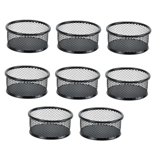GANAZONO 8-piece Mesh Paper Clip Holder Iron Clip Organizer for Office Desk School Mesh Paper Containers