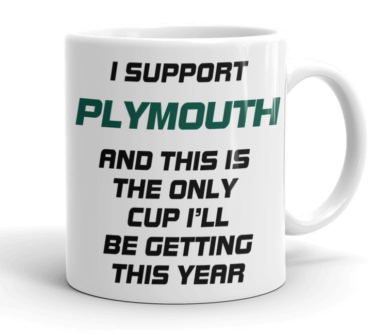 VIROSA Funny Football Mug – “Only Cup I’ll Be Getting This Year” – Gift for Plymouth Fans, Dad, Friend or Colleague – 11oz Ceramic Coffee Cup – Funny Xmas, Birthday, Father’s Day Present — image 1