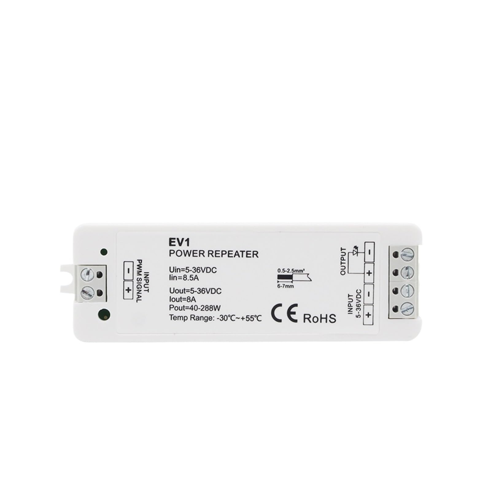 Variateur de bande LED haute puissance 20A pour éliminer le scintillement des rubans 12V 24V