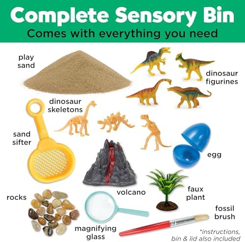 Creativity for Kids Sensory Bin: Dinosaur Dig - Toddler Sensory Toys, Sensory Bin Filler and Toddler Activities for Boys and Girls, Dinosaur Toys for Kids Ages 3-5+ — view 2