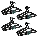 Parusia Kleiderbügel Metall schwarz, 42cm breit, 1cm stark, rostfrei, formstabil, zur platzsparenden Kleideraufbewahrung & Organisation von Kleiderschrank, Kleiderständer, Clothes Hanger (40)