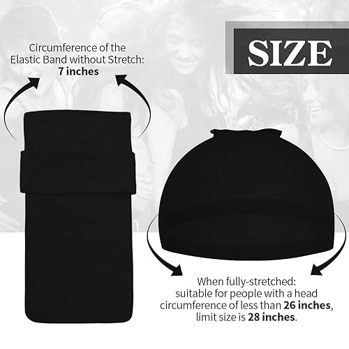 Miniatura 44 de 12 Paquetes Dreamlover Beige, base de peluca color beige, casquillos de peluca con extremo de nailon elástico de color carne, cada tablero de papel