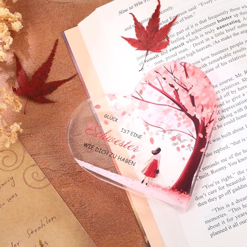 Schwester Geschenk, Acrylplatte Herz-Schreibtischornament mit HerzerwäRmenden Botschaften Das Beste Schwester Geschenk füR Schwester Geburtstagsgeschenk Weihnachtsgeschenk Neujahrsgeschenk